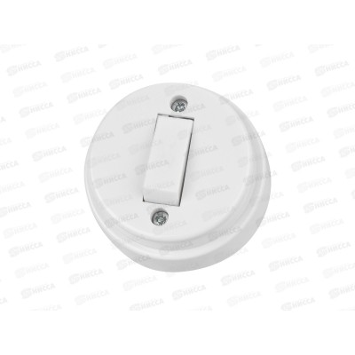 Выключатель TDM 1-кл. о/у, IP20 10А белый &quotРетро&quot, 0505   *20