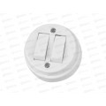 Выключатель TDM 2-кл. о/у, IP20 10А белый &quotРетро&quot, 0509    *20