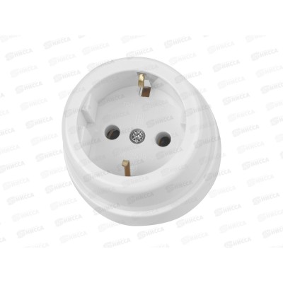 Розетка TDM о/у, IP20 16А белая, с/з, &quotРетро&quot, 0527   *20