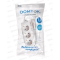 Удлинитель бытовой DOMTOK 2,2кВТ 3гн. ПВС 3*0,75, з/к,  1,5 м, 2373