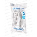 Удлинитель бытовой DOMTOK 2,2кВТ 3 гнезда. ПВС 3*0,75, з/к, 5 м, 2376