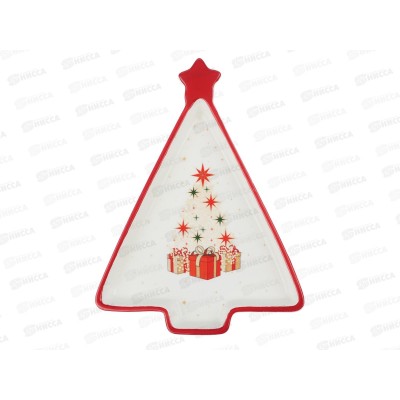 Блюдо "Щелкунчик" елка 21*16*2,5см керамика 820-723 г