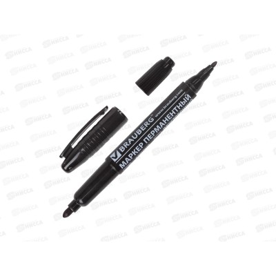 Маркер BRAU черный. двустор. 2/4мм 150836 *12/144 Маркер BRAU черный. двустор. 2/4мм 150836 *12/144