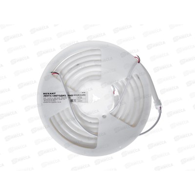 Лента светодиодная для бани и сауны 24В, SMD2835, 14.4Вт/м, 120 LED/м, 3000K, 16мм, 5м, IP68 REXANT, 141-641