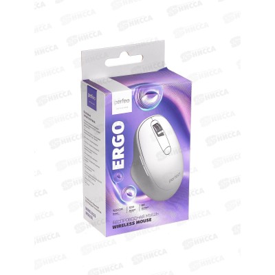 Мышь Perfeo беспроводная оптическая &quotERGO&quot, 4 кнопки, 800-1600DPI, USB, белая, PF_C3595