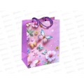 Пакет подароч. бумажный, 18*23*10см, Цветы БАБОЧКИ, асс. МС-7664 *20