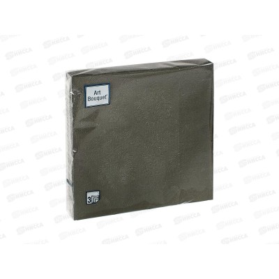 Салфетки 3-х слойные 16 листов 33*33 Art Bouquet Барокко Темно-серый,57252*12