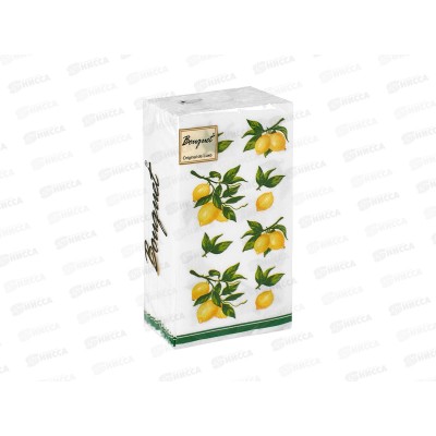 Салфетки 2сл 20л  33*33 Bouquet Original 1/8 Скатерть с лимонами 25327