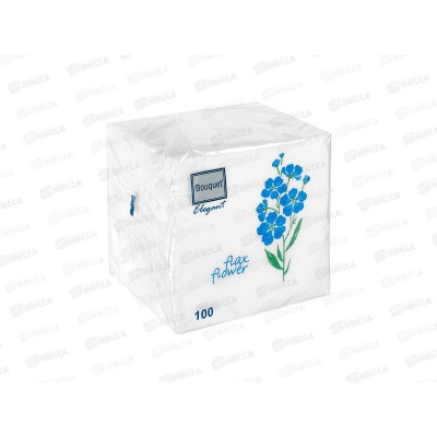 Салфетки 1слойные 100 листов 24*24 Bouguet Elegant Незабудка, 57383 *16
