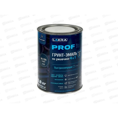 Грунт-эмаль 4в1 PROF IT  0,8кг Графит RAL7024, быстросохнущая, 9592001  *10/640