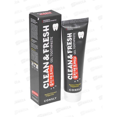 Consly Зубная паста гелевая C&F с бамбук углен и перечной мятой 105г Consly Зубная паста гелевая C&F с бамбук углен и перечной мятой 105г