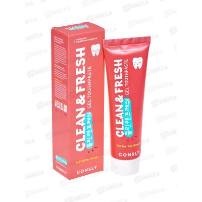Consly Зубная паста гелевая C&F с экстракт крас чая и морск минер 105г Consly Зубная паста гелевая C&F с экстракт крас чая и морск минер 105г