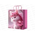Пакет подарочный MI 11,5х14,5х6см Весенняя кошечка, ПКП-0308 *12