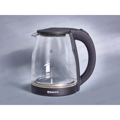 Чайник электр. SA-2743BK 1,8л стекло черн подс
