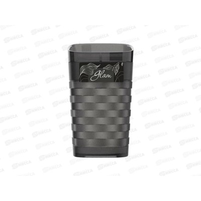 Стакан д/зубных щеток Glam без разделителя графит С15911 Стакан д/зубных щеток Glam без разделителя графит С15911