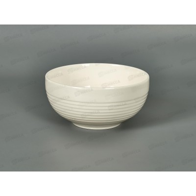 Салатник глубокий белый рельеф 700мл 70206-6 *6/36