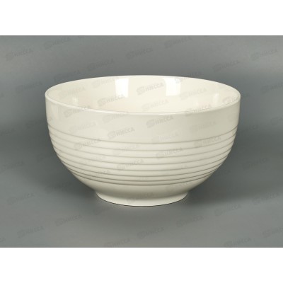 Салатник глубокий белый рельеф 1900мл 70206-8 *8/24