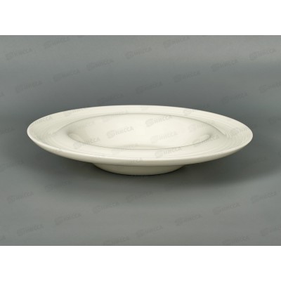 Тарелка для супа белая рельеф 25см 70209-5 *24
