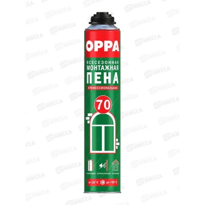 Пена монтажная OPPA 70 профессиональная всесезонная 875мл *12