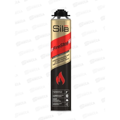 Пена монтажная SILA Pro B1 Firestop 65 огнестойкая 850мл *12 Пена монтажная SILA Pro B1 Firestop 65 огнестойкая 850мл *12