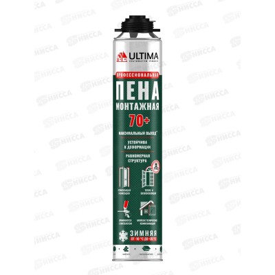 Пена монтажная ULTIMA Pro 70+ проф. зимняя 850мл *12 Пена монтажная ULTIMA Pro 70+ проф. зимняя 850мл *12