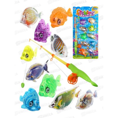 Рыбалка "Веселый рыбак-16" 10 рыбок, 1 удочка, Y8772028 блист. *42 Рыбалка "Веселый рыбак-16" 10 рыбок, 1 удочка, Y8772028 блист. *42