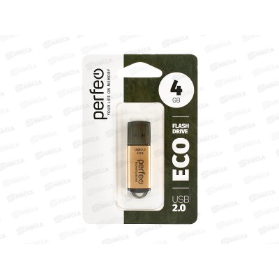 Флеш-карта Perfeo USB  4GB E01 Gold economy series
