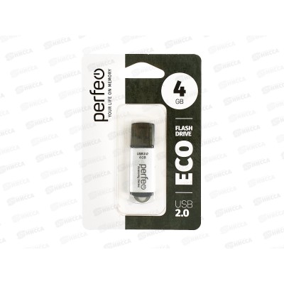 Флеш-карта Perfeo USB  4GB E01 Silver economy series