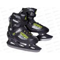 Коньки раздвижные PW-253B р.33-36 black/green RUSH ACTION, 422459
