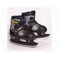Коньки раздвижные PVC 127 р.37-40 black-vellow RUSH ACTION, 467557