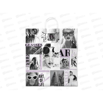 Пакет с пласт руч 40*44 Стилист *10/100