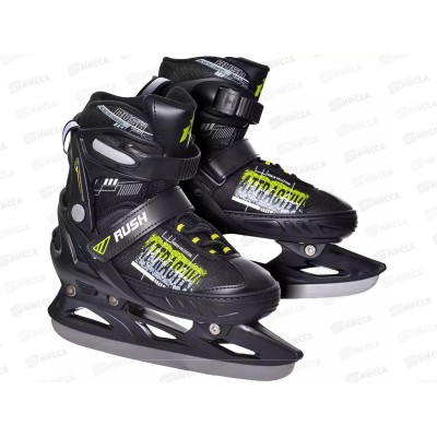 Коньки раздвижные PW-253B р.37-40 black/green RUSH ACTION, 422460 Коньки раздвижные PW-253B р.37-40 black/green RUSH ACTION, 422460
