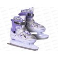 Коньки раздвижные GW-083IF р.34-37 white/purple RUSH ACTION, 422339