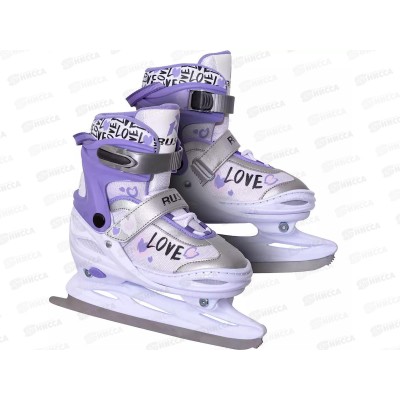 Коньки раздвижные GW-083IF р.34-37 white/purple RUSH ACTION, 422339 Коньки раздвижные GW-083IF р.34-37 white/purple RUSH ACTION, 422339