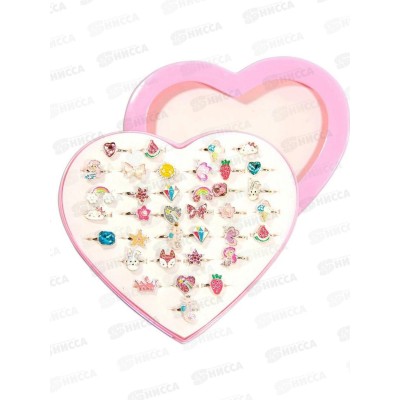 Колечко сувенирное люкс металл ассорти 4358-2 *36