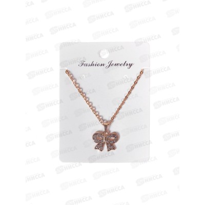 Подвеска-цепочка с кулоном п/зол.,стразы в асс. №2135