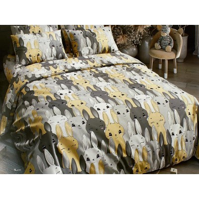 Комплект постельного белья 1,5 спальный Тинейджер LUXOR Поплин Ушастики желтый 7631