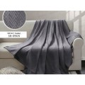 Плед Велсофт с тиснением Зигзаг 220*200 18-3905 Графит (Л)