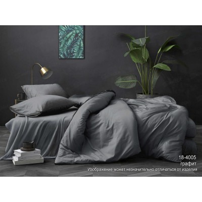 Комплект постельного белья 2,0сп европростыня LUXOR поплин гл/кр № Графит Комплект постельного белья 2,0сп европростыня LUXOR поплин гл/кр № Графит