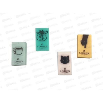 Ластик Lorex V.E. Naughty cat 35*21*10 резина., 6шт LXESVRB-NC  *12