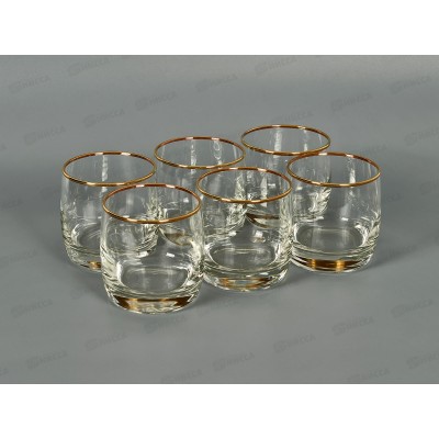 Набор стаканов 300мл 160-34 Золотая кайма