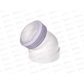 Труба фановая 110х45° короткая жёсткая, M0245 *36 Труба фановая 110х45° короткая жёсткая, M0245 *36