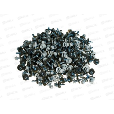 Саморез кровельный RAL9003 5,5*19 (250шт) сигнальный белый