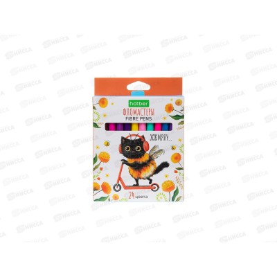 Фломастеры 24цв. Hatber ECO ЖЖ-МЯУ, к/у, 093496 *12/96