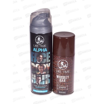 Like Time Whiskey bar П/Н (дезодорант 150мл+пена д/бритья 180мл) *10