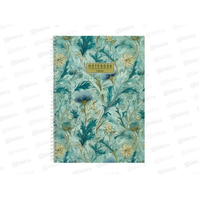 Тетрадь 80л кл. Hatber А4 Флоранс тв.обл., греб., 35513 *4/20