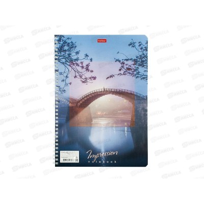 Тетрадь 80л кл. Hatber А4 Impressions. греб. 4 диз. 047077 *4/24