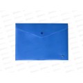 Папка-конверт пл. на кнопке Hatber А4  синяя 00002*10