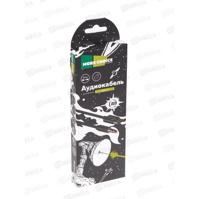 Аудиокабель AUX 3,5mm Type-C 2м  More choice UK22a Black