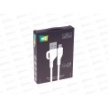 Дата-кабель USB 2.4A для micro USB More choice K81m ПВХ 2м белый